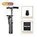 Mudo nest Folding Cane Foldable Walking Cane with LED Light Walking Stick for Men Women, 360° Pivoting Base + 1 Single Cane Tips Sturdy & Safety T Handle Fold-up Collapsible Carrying Bag Adjustable