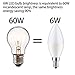 Dusk to Dawn Night Light Bulbs 6W E12 Light Sensor Bulb 3000K 60w Equivalent LED Bulb E12 LED Candelabra Bulb Base,Auto On and Off for Home,Outdoor,Yard Light,Warm White (2 Pack)