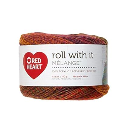 Coats Clark Inc Red Heart Roll With It Melange Curtain Call