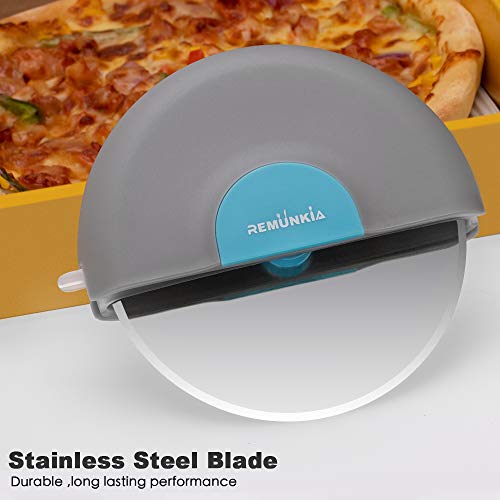Remunkia Handheld Pizza Cutter Wheel with Protective Blade Guard Super