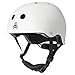 Triple Eight LIL 8 Dual Certified Sweatsaver Kids Skateboard and Bike Helmet with Padded Chin Buckle, White Glossy, (3922)