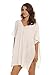 HIMONE Women's Floral Lace Beach Bikini Cover-up White OS