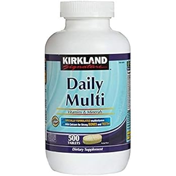 Kirkland Signature Daily Multi Vitamins Minerals Tablets 500 Count Bottle