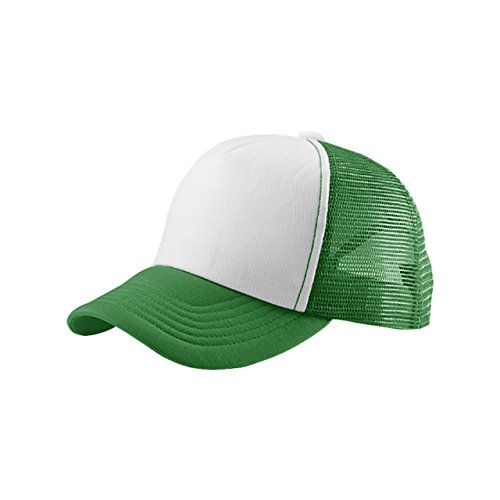 MG Unisex Summer Trucker Cap-6801B-Kelly/White