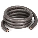 NVX XW0GR5 100% Tinned OFC Power | and Ground True AWG Wire (Gray, 0 Gauge 5ft)