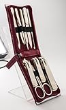 World No. 1, Three Seven 777 Travel Manicure Pedicure Grooming Kit Set - Nail Clipper (Total 9 Pcs, Model: TS-970RG). Lifetime Warranty. Since 1975. Made in Korea.