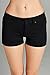 Emmalise Women's Summer Casual Stretchy Low Rise Booty Shorts, Black, M