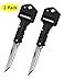 TANKING 2 Pack key knife,Stainless Steel Keychain Shaped Folding Pocket Knife (Black)