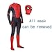 MYanimec Unisex Lycra Spandex Zentai Halloween Cosplay Costumes Adult/Kids 3D Style (Adults-L Red and Black