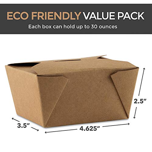 2 Containers+Microwaveable+Kraft+Grease+Resistant