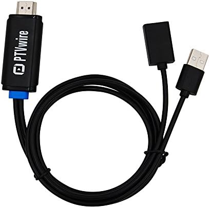 PTVWire Lightning Digital AV Adapter, Plug and Play Lightning MHL to HDMI Mirroring Cable for iPhone iPad Samsung Huawei Smartphones(FEMALE)