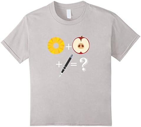 unisex-child Pineapple + Apple + Pen = what? T-shirt 12 Silver