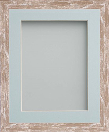 Frame Company Camber Range 6X4-Inch Brown Picture Photo Frame with Light Blue Mount For Image Size 5X3-Inch