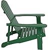 Sunnydaze Coastal Bliss Outdoor Wooden Adirondack Patio Chair Set of 2, Green