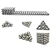 Boxgear Magnetic Cube 216pcs Rolytoy Magnets Blocks Magnetic Sculpture Holders Square Cube Children's Puzzle Magic Cubes DIY Educational Toys for Kids (Silver)