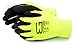 Better Grip Ultra-Thin BGSL1-9 Nylon Sandy Latex Coated Work Gloves, 4 Pairs/ Pack (Large, Hi-Vis Lime)