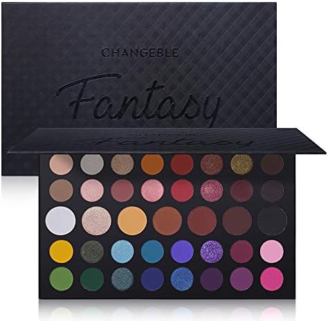 CHANGEABLE Pro 39 Colors Eyeshadow Palette Matte Shimmer Make Up Eyeshadow Palette Highlight Pigmented Eye Shadow Powder Natural Pink Black Colors Long Lasting Waterproof Makeup Pallet Cosmetics