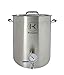 Kegco 15 Gallon Brew Kettle with Thermometer & 2-Piece Ball Valve