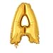 HIHAOXJ 40 Inch Helium Foil Mylar Matte Gold Letter A Balloons