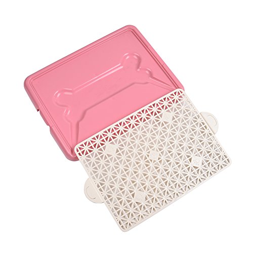Small Sized Pet Dog Toilet Indoors House Training Tray Urinal Pads for Small Medium Dogs Cats Pink - Thumbnail 4