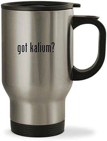 got kalium? - 14oz Sturdy Stainless Steel Travel Mug, Silver