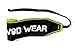 WOD Wear Wrist Wraps for Powerlifting, Strength Training, Bodybuilding, Cross Training, Olympic Weightlifting, Yoga Support - One Size Fits All (Black/Green Stitch)