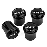 SRT Black Valve Stem Caps - USA Quality - Challenger Charger JEEP Chrysler