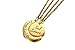 Set of 2 Gold Plated Stainless Steel Best Friend Moon and Sun Matching BFF Friendship Necklace for 2 Jewelry Gift