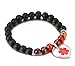 JF.JEWELRY Custom Engraving Medical Alert ID Elastic Beaded Bracelet for Women