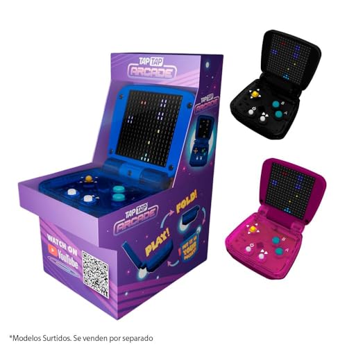 BANDAI TapTAP Arcade FC34812 - Palm-sized Electronic Game Device, Retro Game Machine, Includes 10 Fun Video Games, Gift for Children from 5 Years