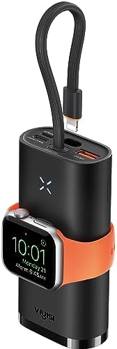 VIYISI Power Bank with Cable, Fast Charging Battery Pack 10000mAh