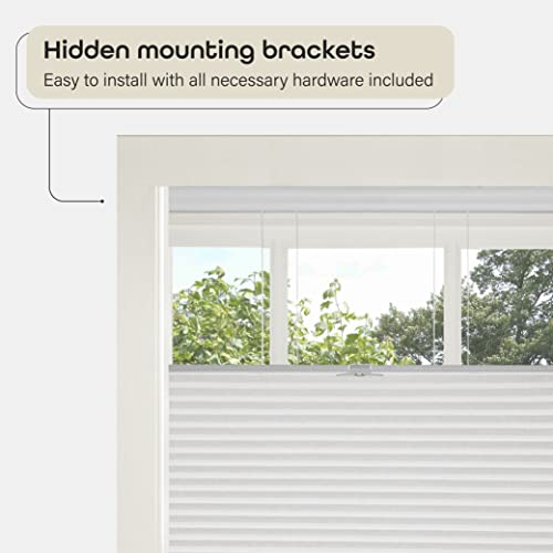 Cordless Cellular Pleated Window Shades 30 Inch Width, 64 Inch Length