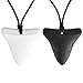 Shark Tooth Sensory Chew Necklace for Kids, Boys and Girls - Designed for Teething, Autism, Biting, Chewing - (2 Pack) - Sensory Teether Pendant