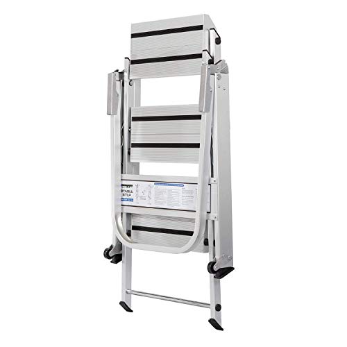 Xtend & Climb WT3 Contractor Series Folding Stool with Handrail, 3-Step, Aluminum - Thumbnail 7