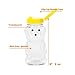 PLASTIC 8 OZ BEAR SQUEEZE HONEY BOTTLE EMPTY WITH YELLOW FLIP-TOP CAPS CASE OF 6 (6)