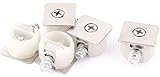 Furniture Cabinet Shelf Support Screw Pin Peg Supporter White 5pcs