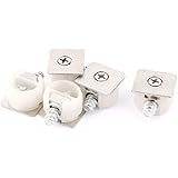 Furniture Cabinet Shelf Support Screw Pin Peg Supporter White 5pcs