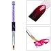 Ycyan 1Pcs UV Gel Nail Ombre Brush Rhinestone Handle Nylon Hair Professional Nail Tools