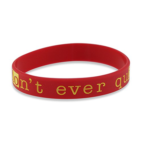 Forge-Dont-Ever-Quit-Motivational-Red-Silicone-Wristband-1-Bracelet