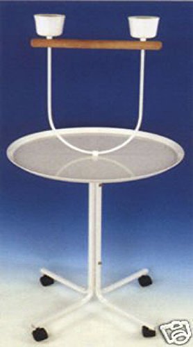 New Large 23″ Metal Base Parrot Bird Cage Amazon African Grey Macaw Cockatoo Play Metal Stand