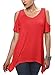 Urban CoCo Women's Vogue Shoulder Off Wide Hem Design Top Shirt - X-Large - Red