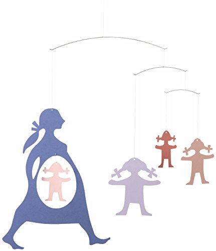 Flensted Mobiles Expecting Mother, Pastel Hanging Mobile - 14 Inches Cardboard