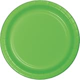 Creative Converting Touch of Color 24 Count Paper Lunch Plates, Citrus Green