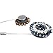 kilofly Men's Bead Lapel Pin Wedding Suit Boutonniere Stick, Value Set of 4