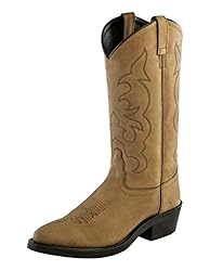 Old West Boots Men's Stitched Cushioned Round Toe