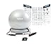 Superior Fitness 600 lb Exercise/Yoga/Stability Ball With Heavy Duty Gym Quality Resistance Bands & Pump - Improves Balance, Core Strength, Back Pain & Posture - For Men & Women