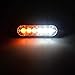 Astra Depot 4pcs Surface Mount Amber/White 18W 6-LED Warning Emergency Flashing Strobe Light Bar 12V-24V