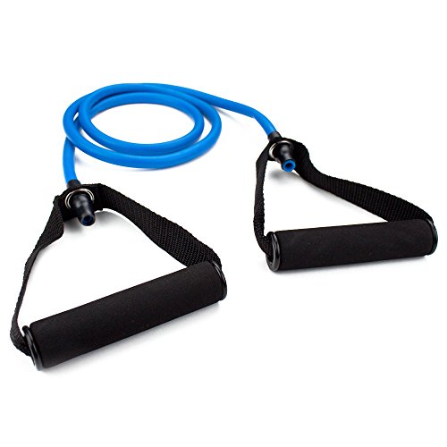 Crown Sporting Goods 4' Medium Tension (12 lb.) All-Purpose Exercise Resistance Band (Blue) - Thumbnail 2
