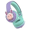 Riwbox-RB-7S-Kids-Headphones-Wireless-LED-Light-Up-Wireless-Foldable-Headphones-Over-Ear-Volume-Limited-Safe-75dB85dB95dB-with-Mic-and-TF-card-Children-Headphones-for-Girls-PurpleGreen Riwbox RB-7S Kids Headphones Wireless, LED Light Up Wireless Foldable Headphones Over Ear Volume Limited Safe 75dB/85dB…