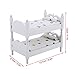 Zerodis Doll Bunk Bed, 1:12 Wooden Children Bedroom Model Toys Miniature Furniture Scene Props Mini Dollhouse Accessories for Boys Girls Gift (Chromatic Geometry)